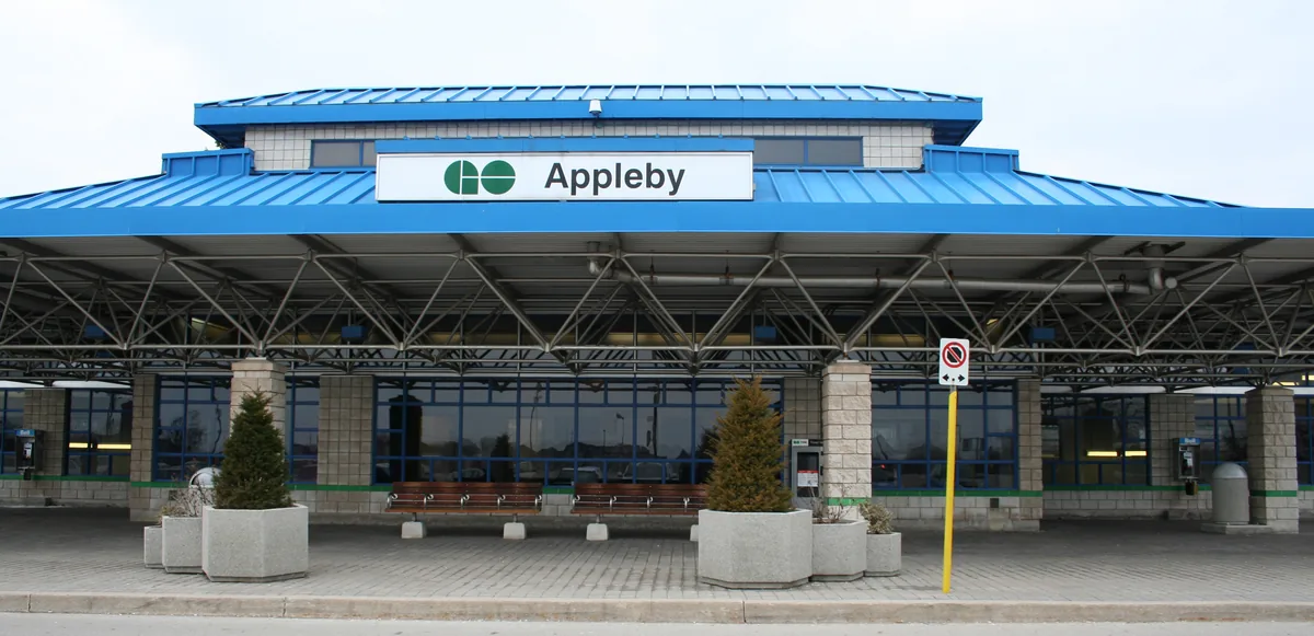 Appleby GO Station on Appleby Line in east Burlington Ontario